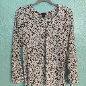Polka Dot Ann Taylor Blouse S Small